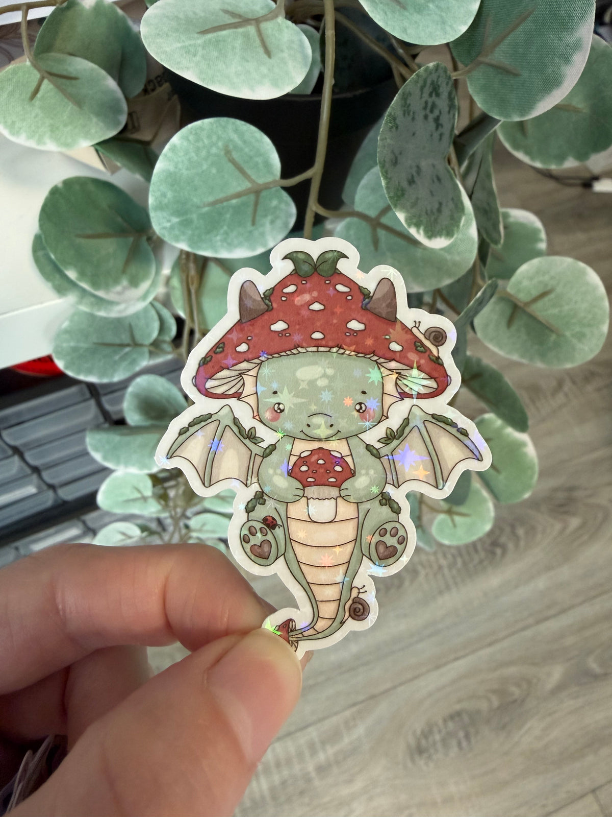Sticker Drachen kawaii Lesezeichen