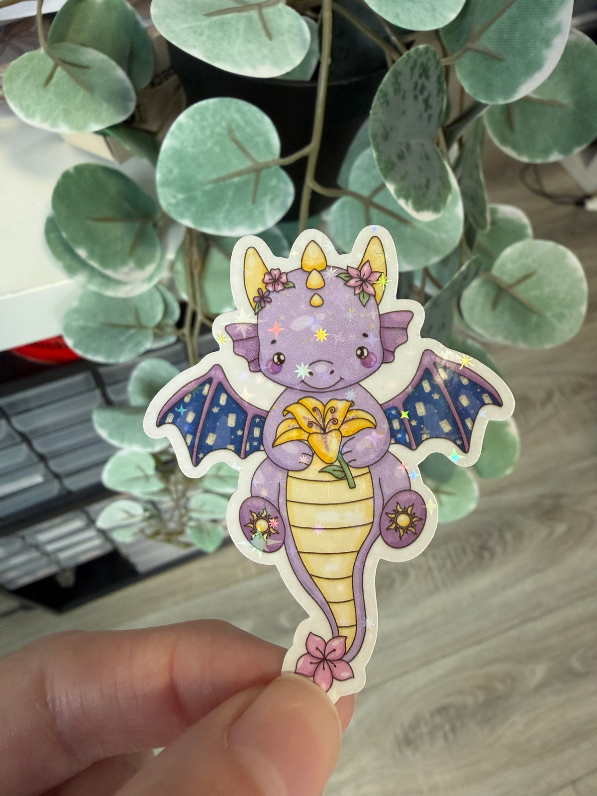 Sticker Drachen kawaii Lesezeichen