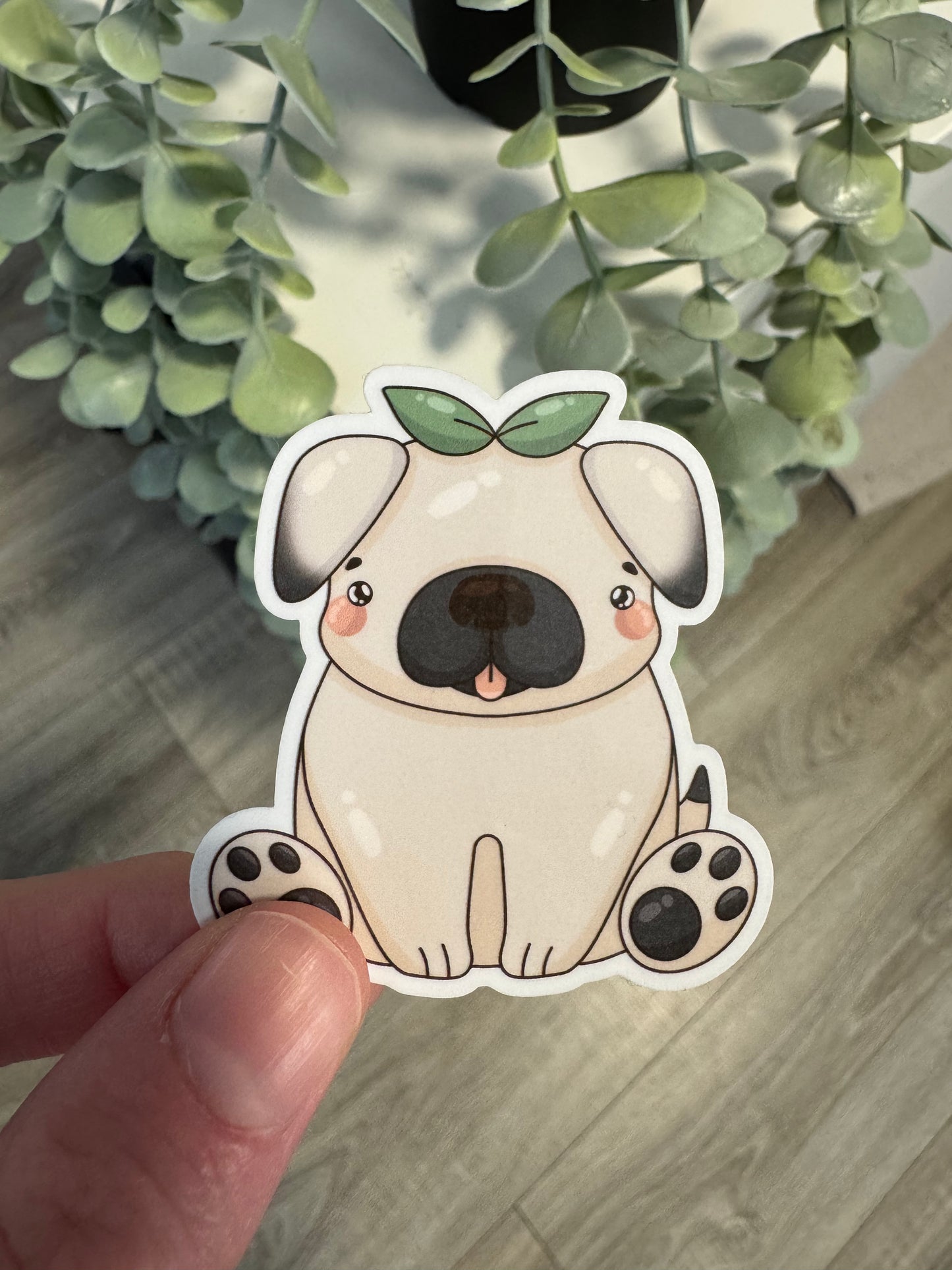 Mops Sticker kawaii Hund