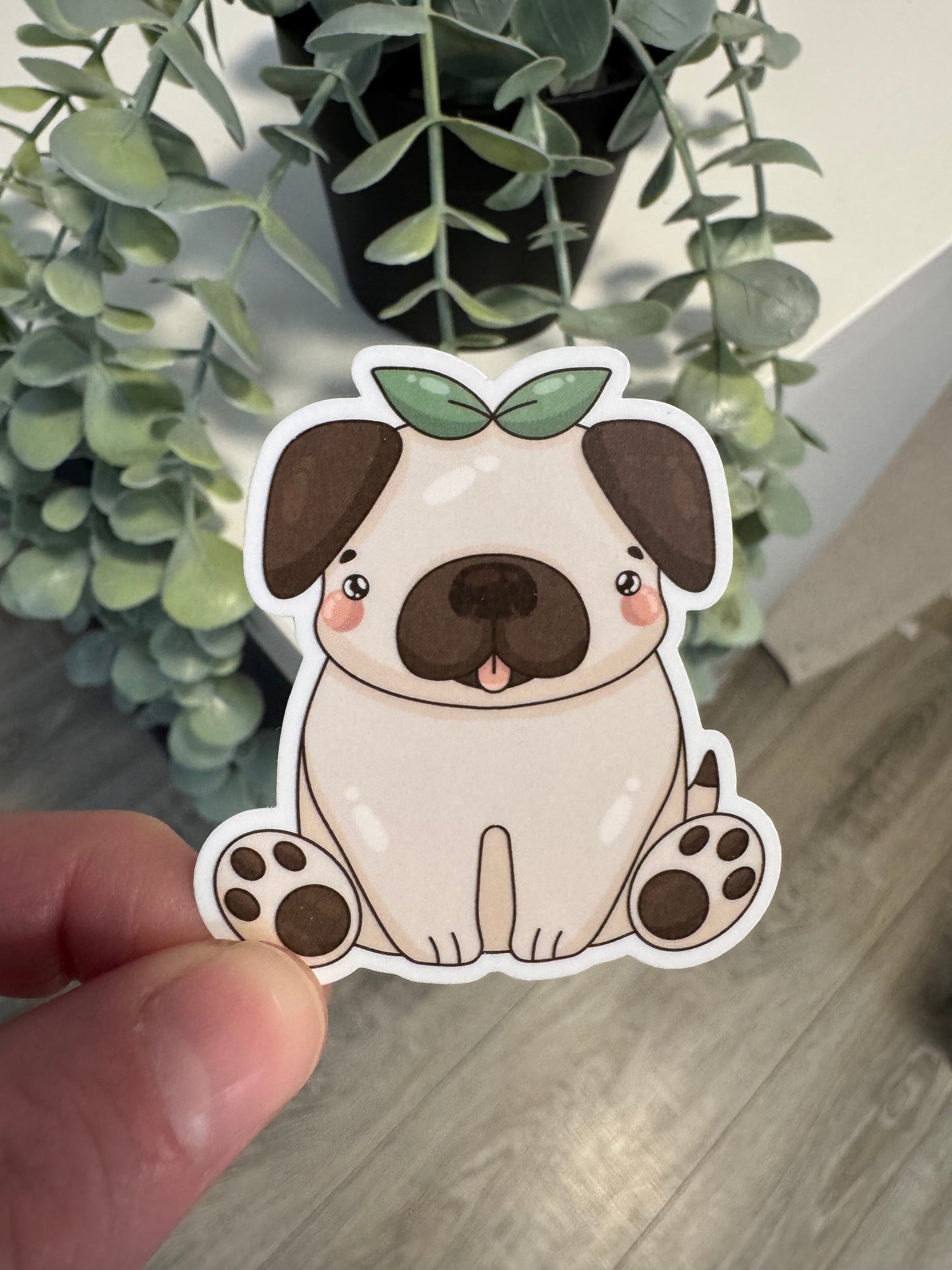 Mops Sticker kawaii Hund