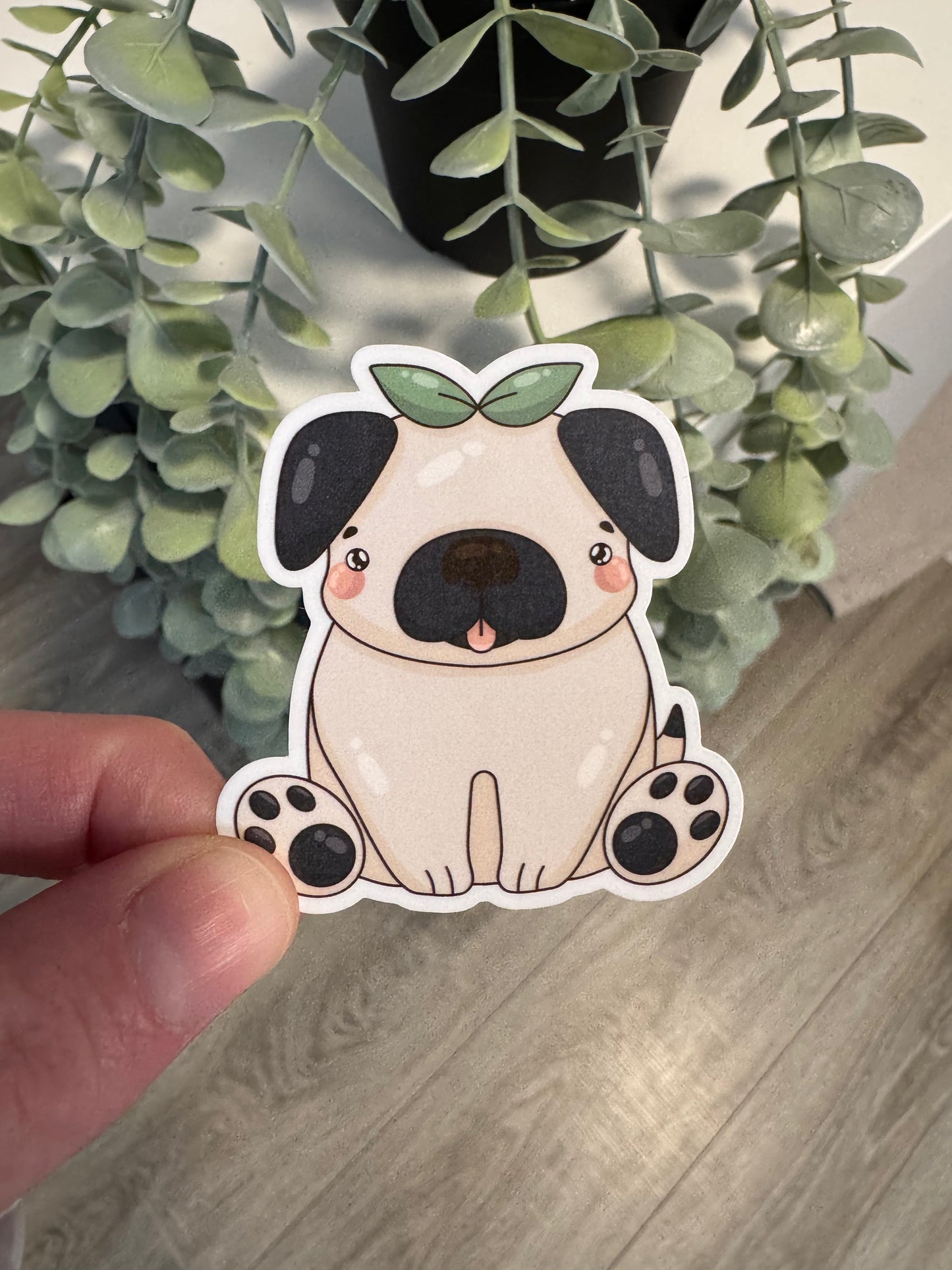 Mops Sticker kawaii Hund
