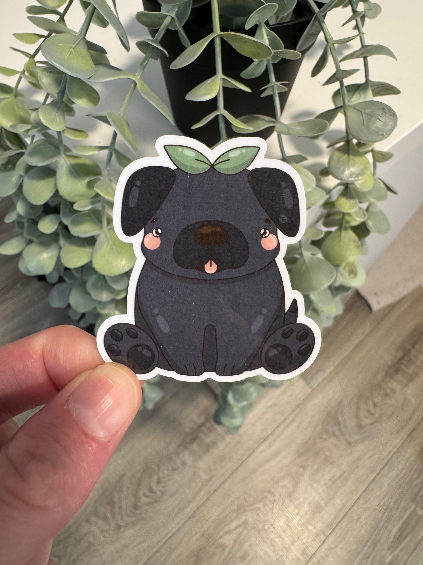 Mops Sticker kawaii Hund