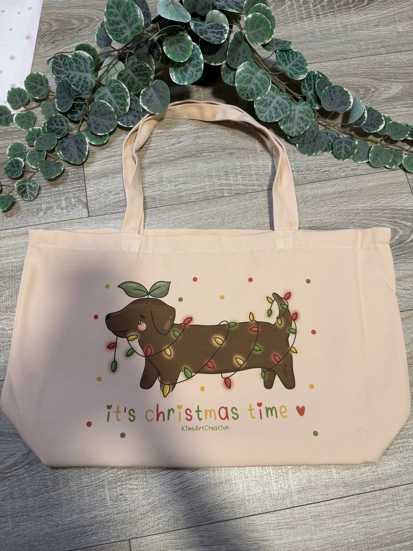 Tasche breit Weihnachts-Dackel