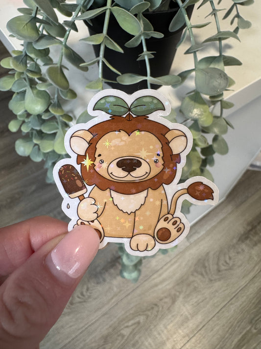 Sticker Löwe Eis kawaii Sommer
