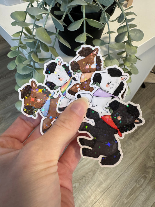 Sticker Pferd galoppierend kawaii