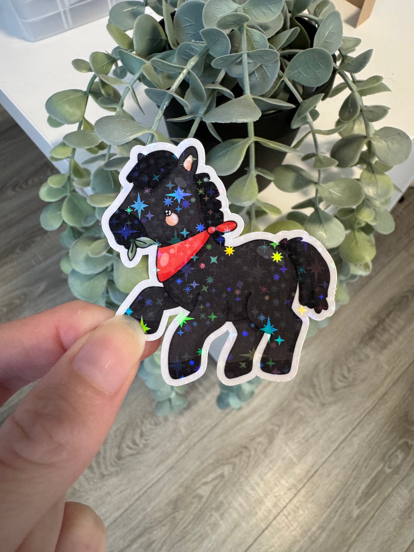 Sticker Pferd galoppierend kawaii