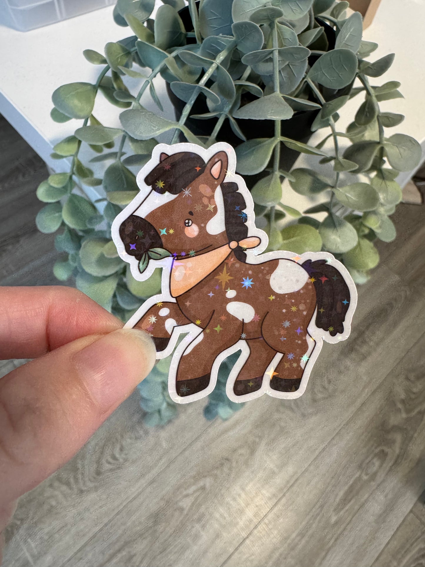 Sticker Pferd galoppierend kawaii