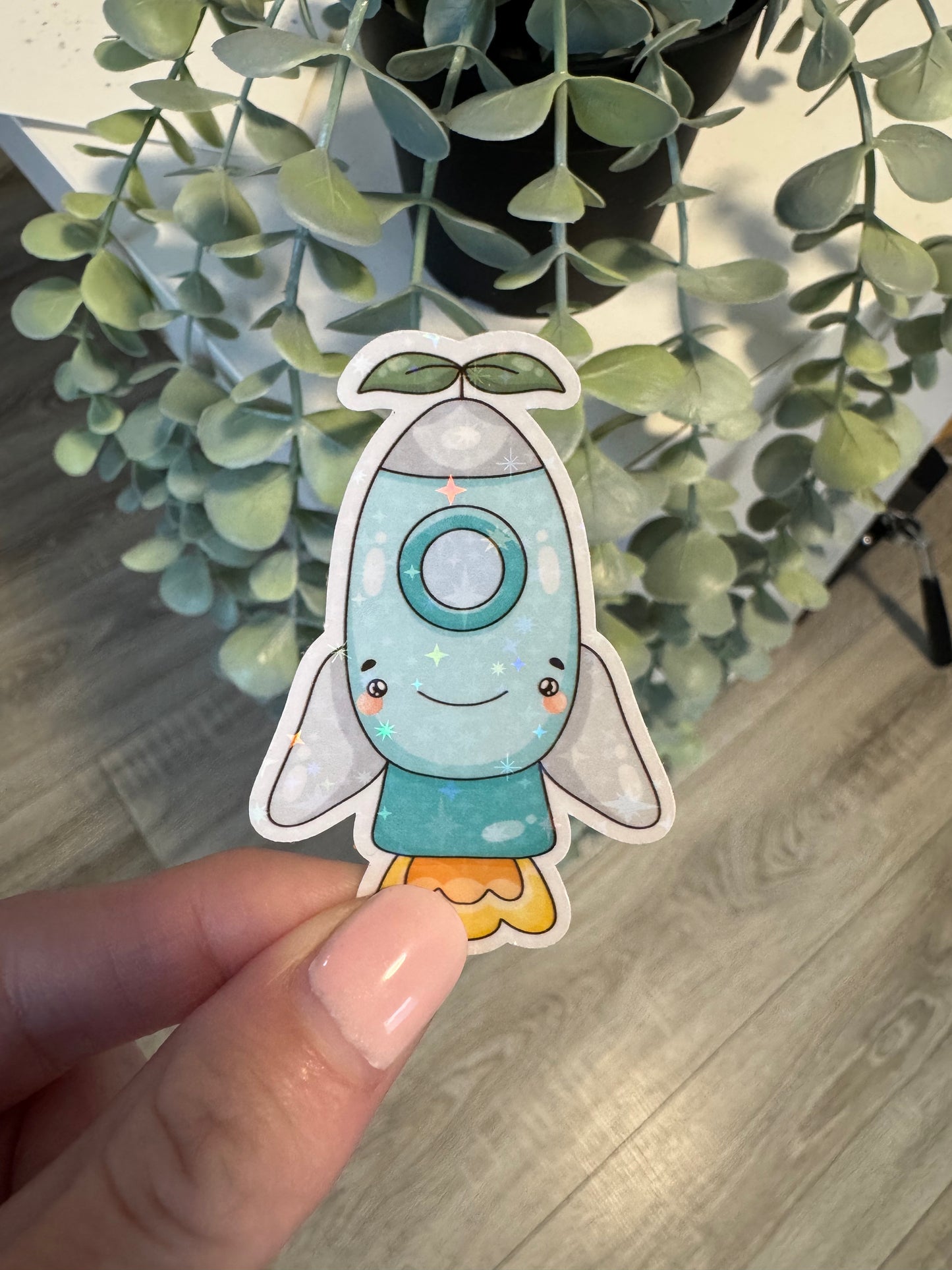 Sticker Rakete kawaii