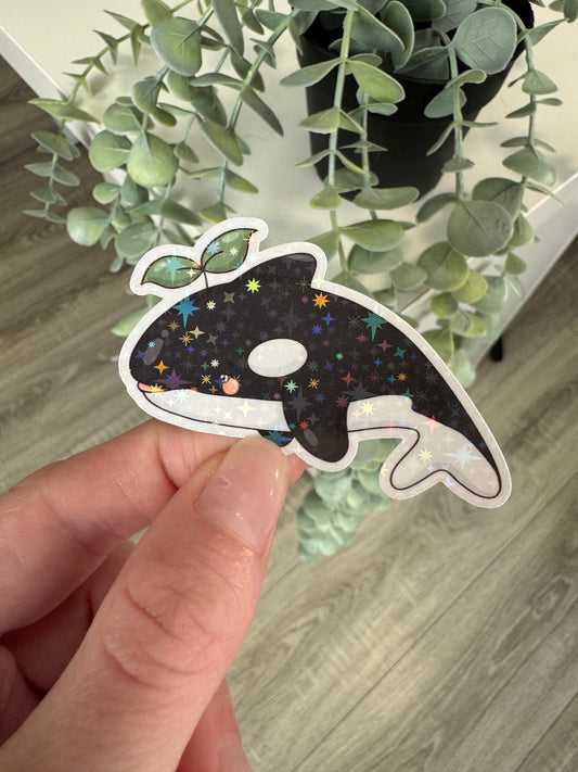 Sticker Orca Seite kawaii