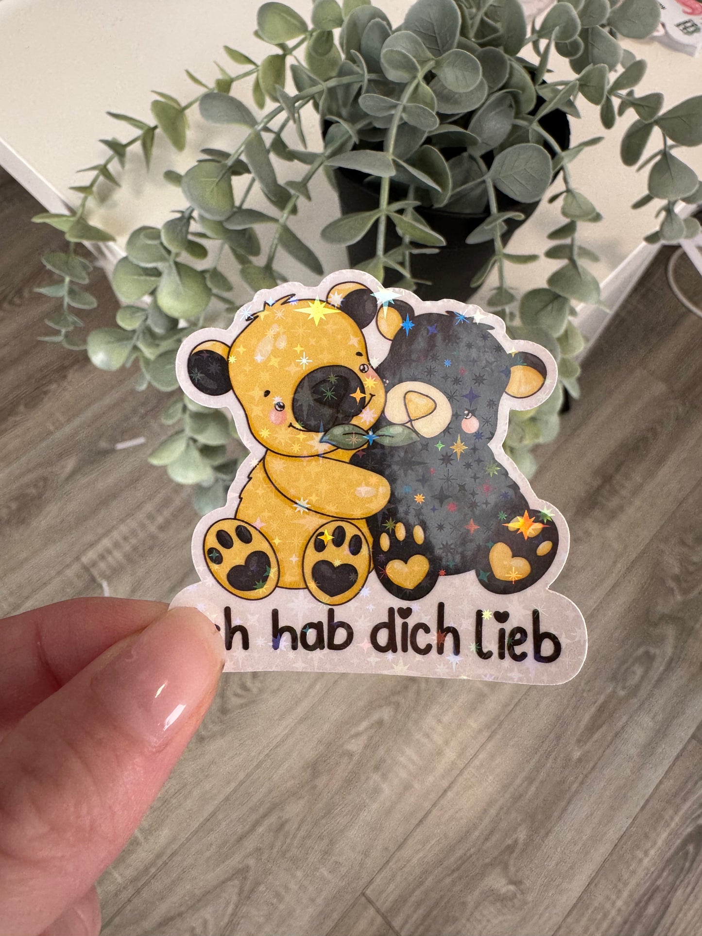 Sticker Bär ich habe dich lieb kawaii