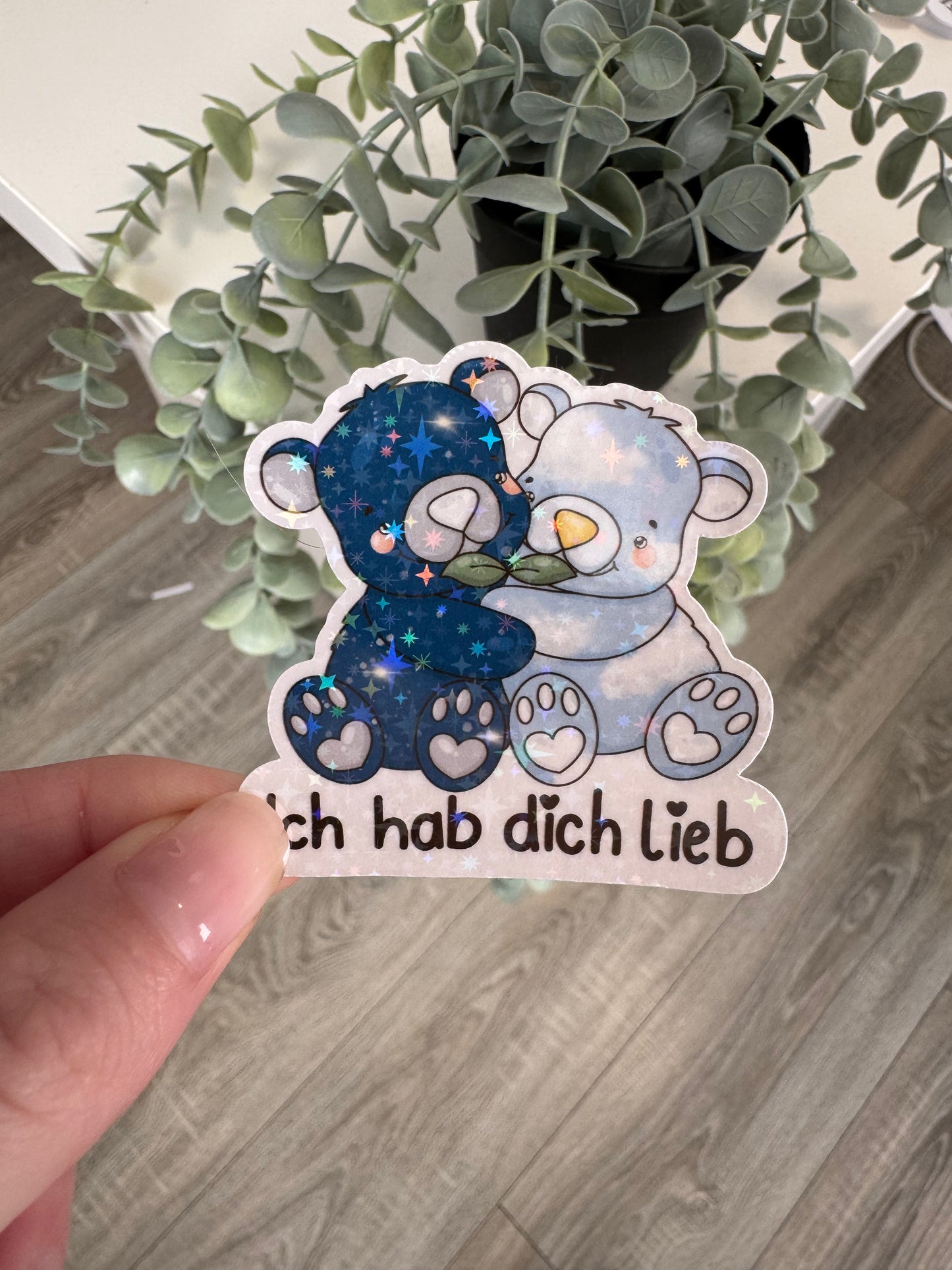 Sticker Bär ich habe dich lieb kawaii