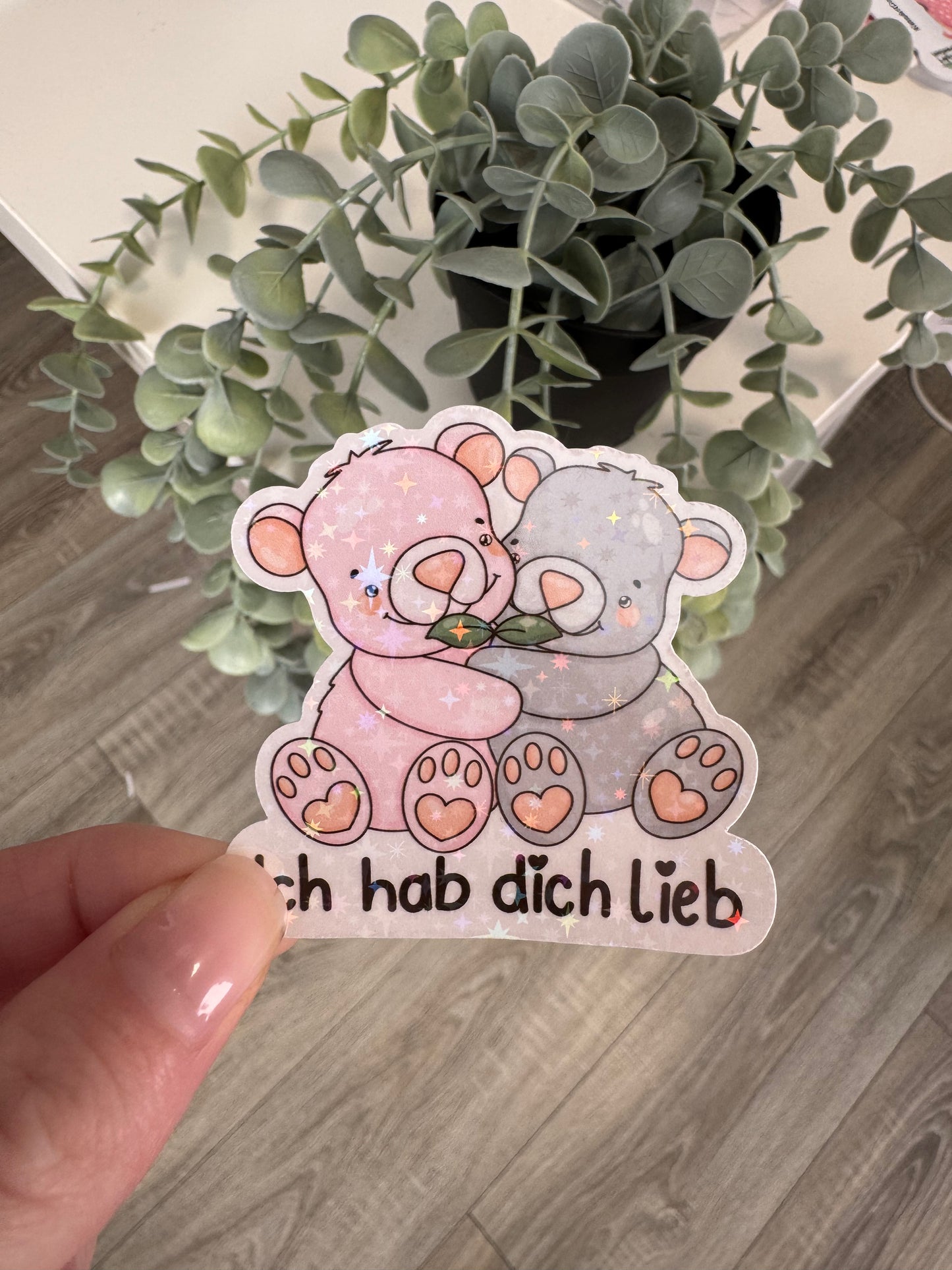 Sticker Bär ich habe dich lieb kawaii