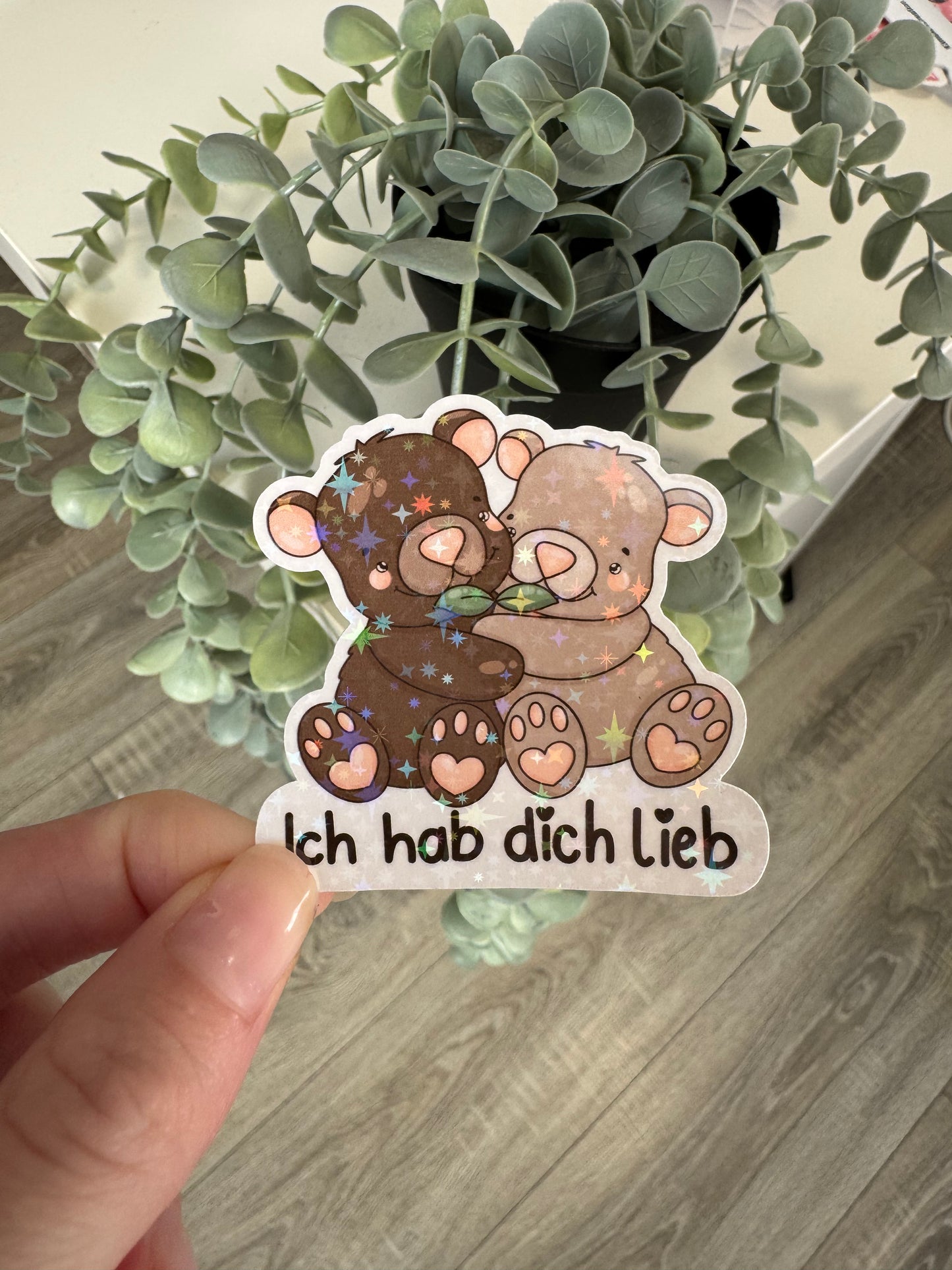 Sticker Bär ich habe dich lieb kawaii