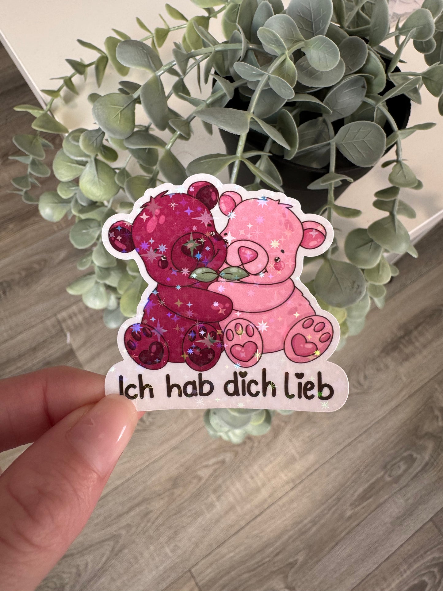 Sticker Bär ich habe dich lieb kawaii