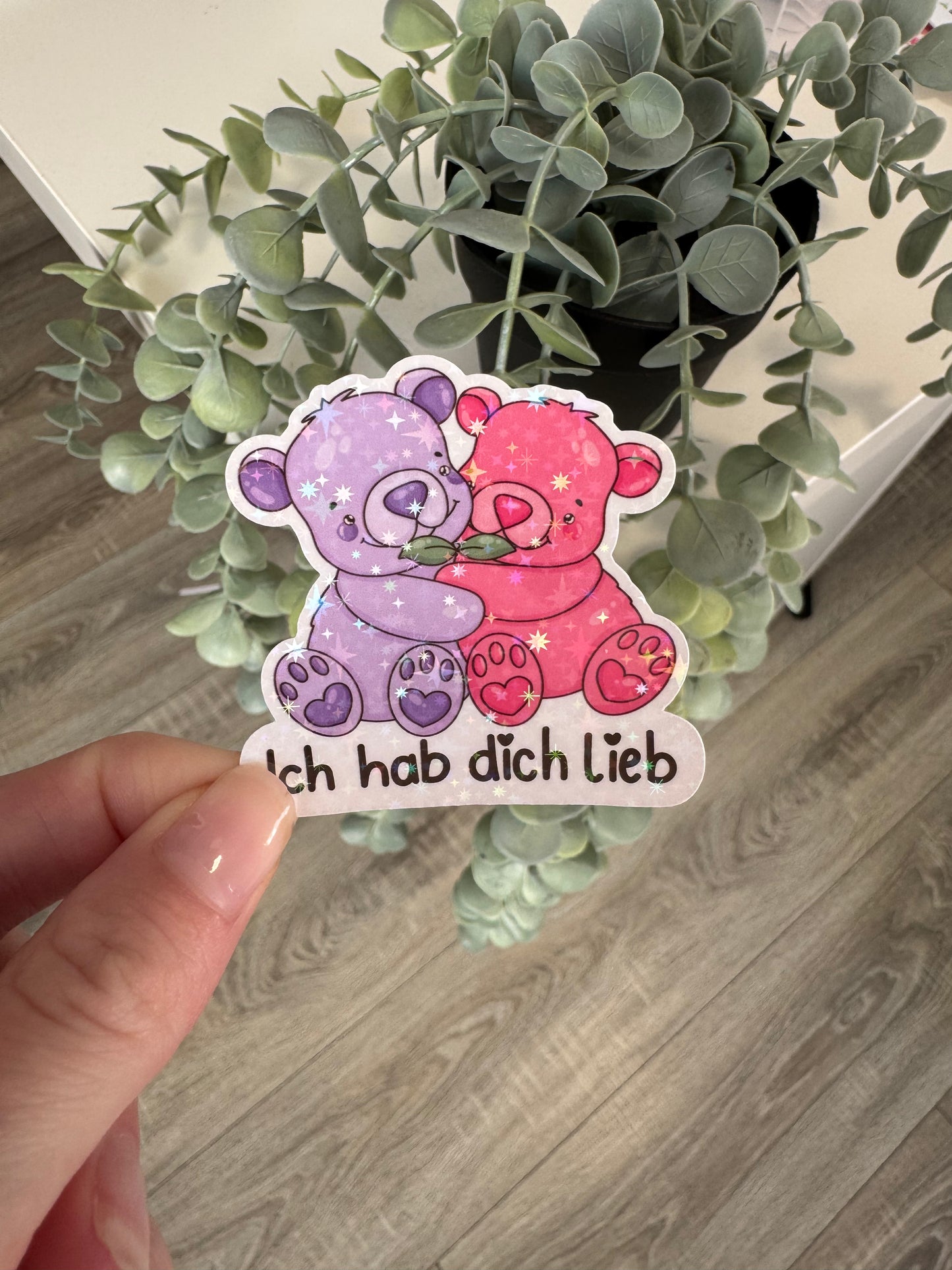 Sticker Bär ich habe dich lieb kawaii