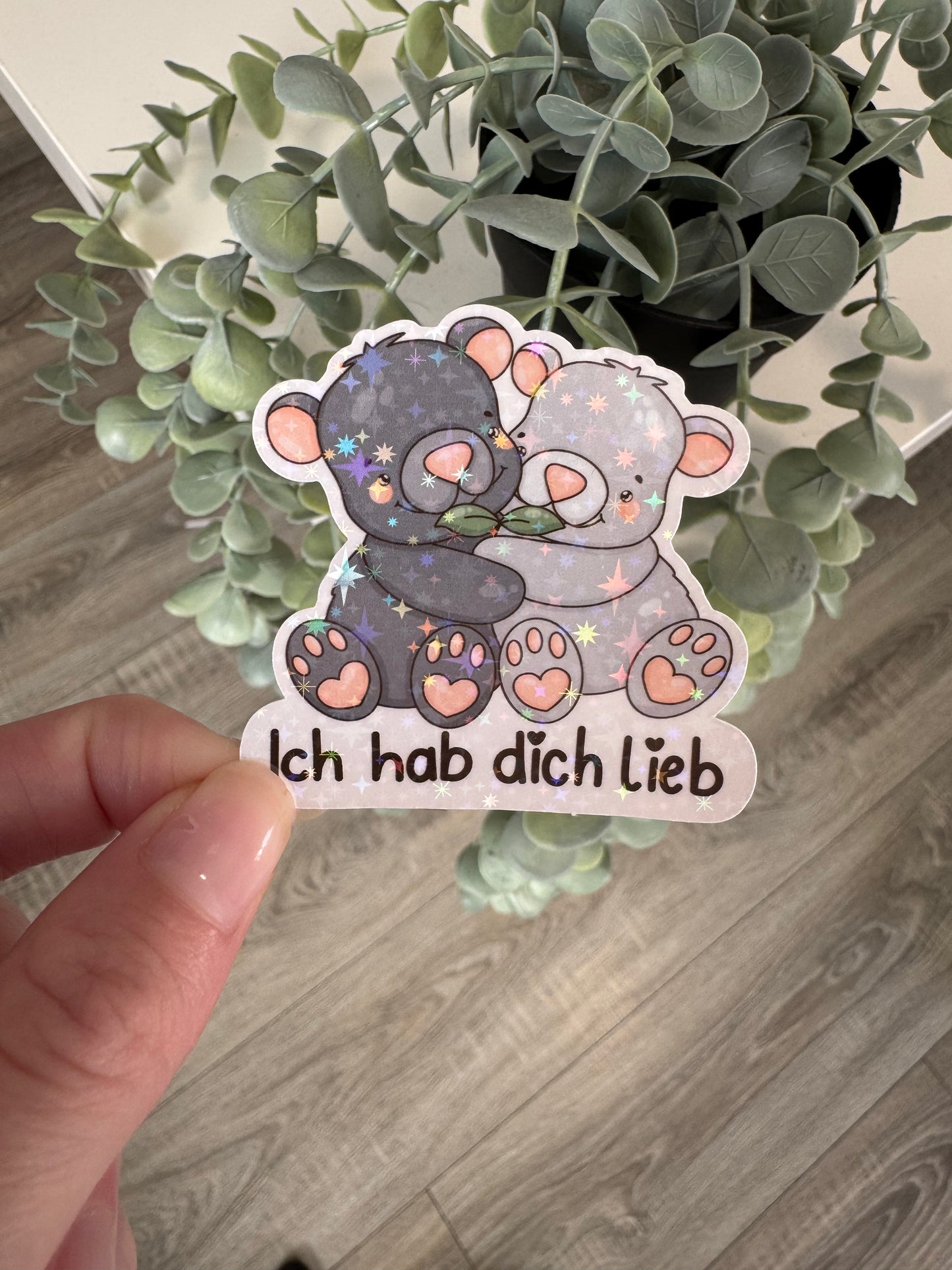 Sticker Bär ich habe dich lieb kawaii
