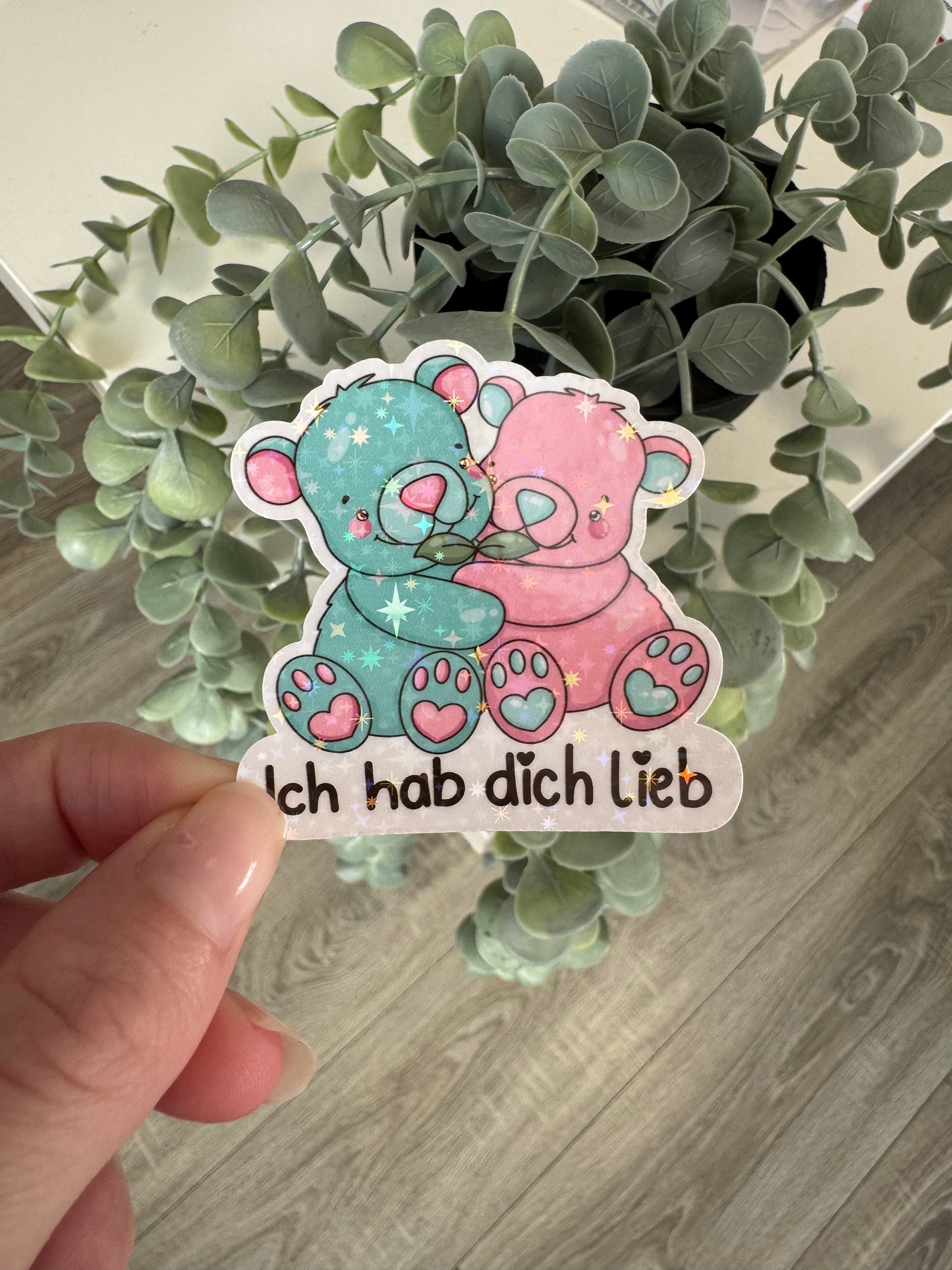 Sticker Bär ich habe dich lieb kawaii