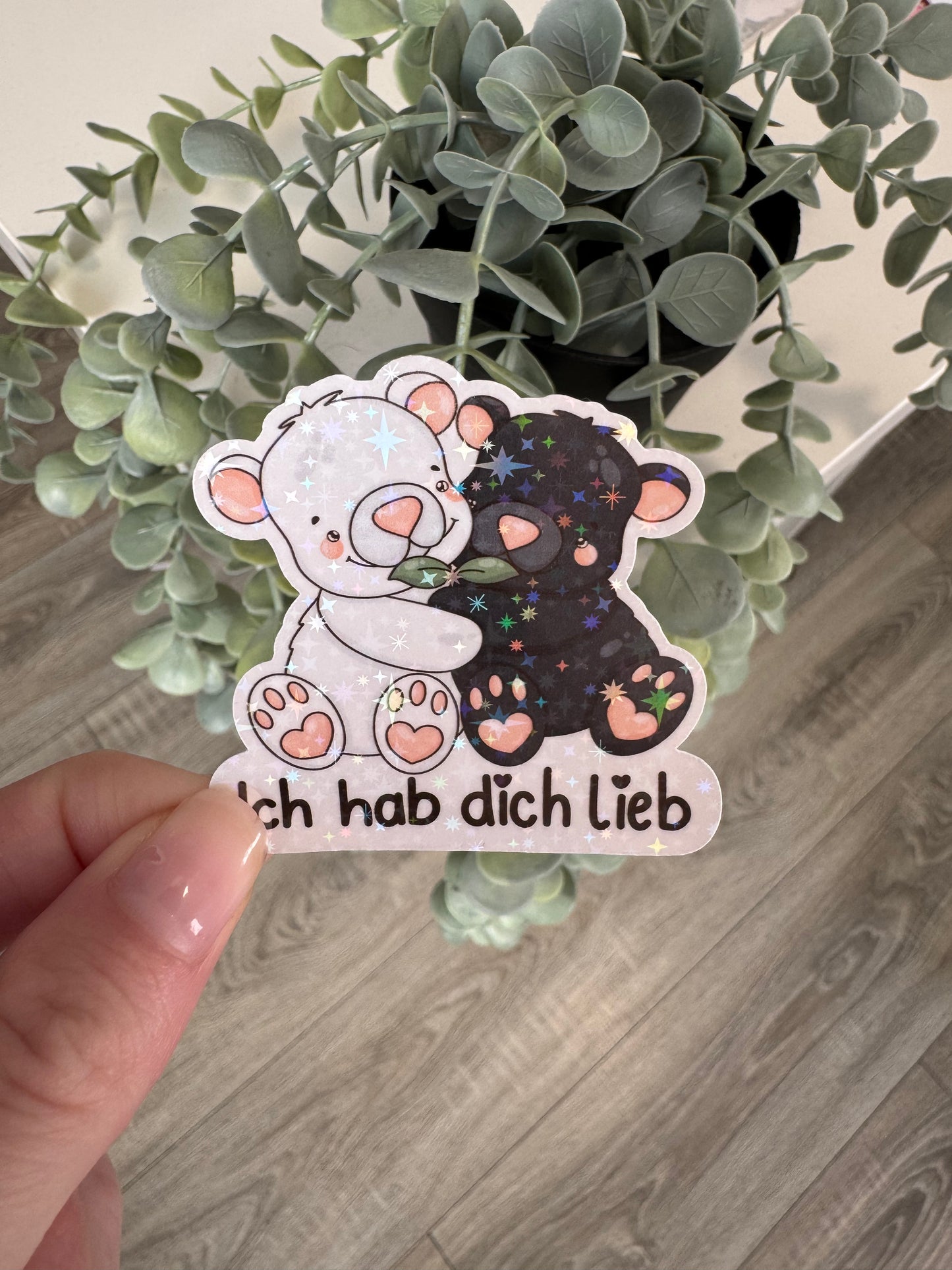 Sticker Bär ich habe dich lieb kawaii