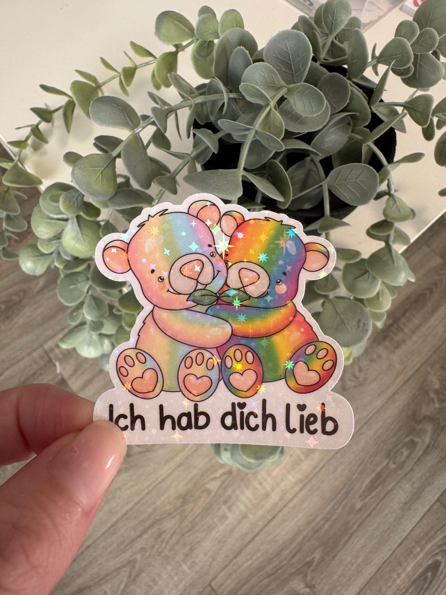 Sticker Bär ich habe dich lieb kawaii
