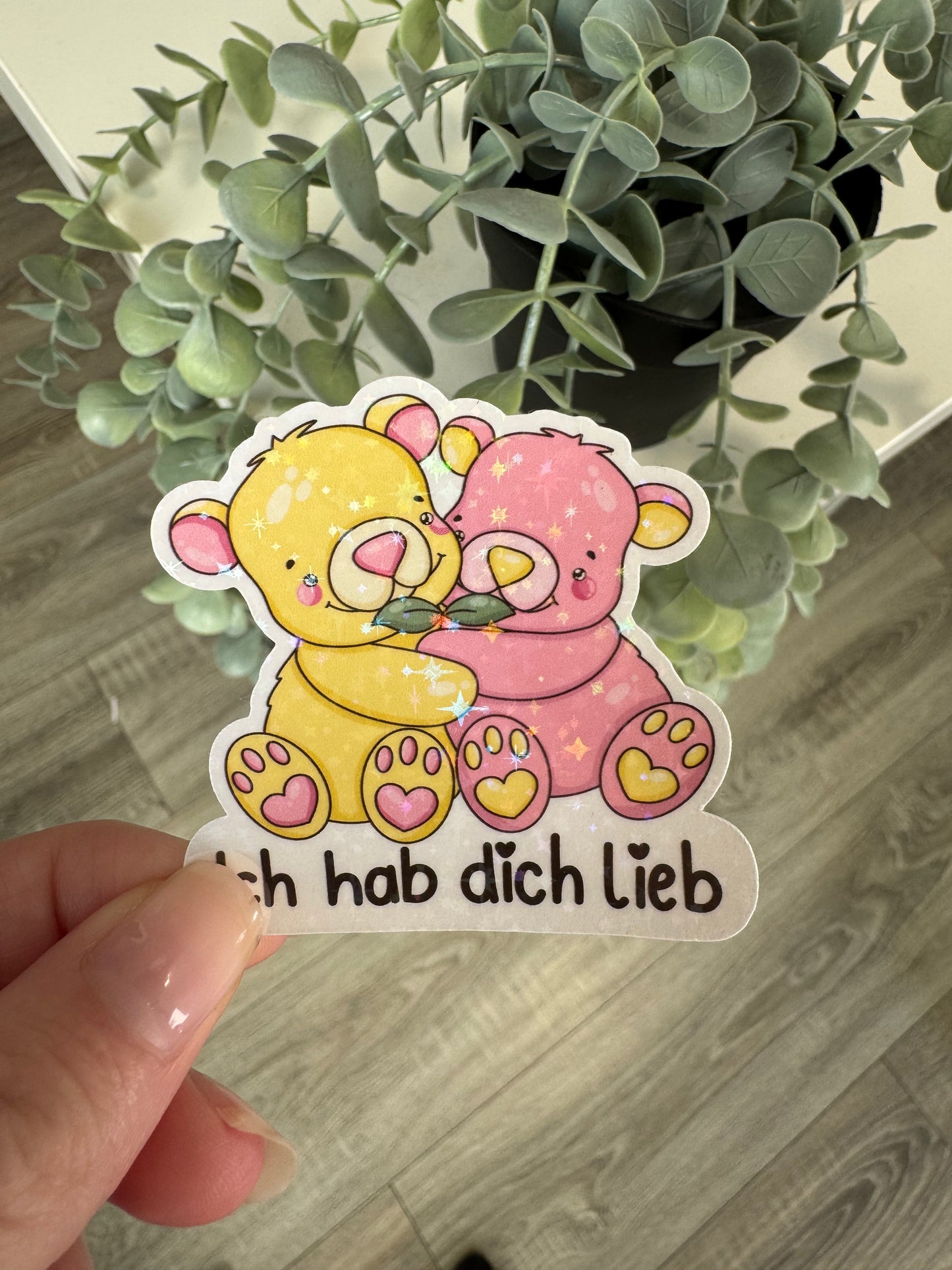 Sticker Bär ich habe dich lieb kawaii