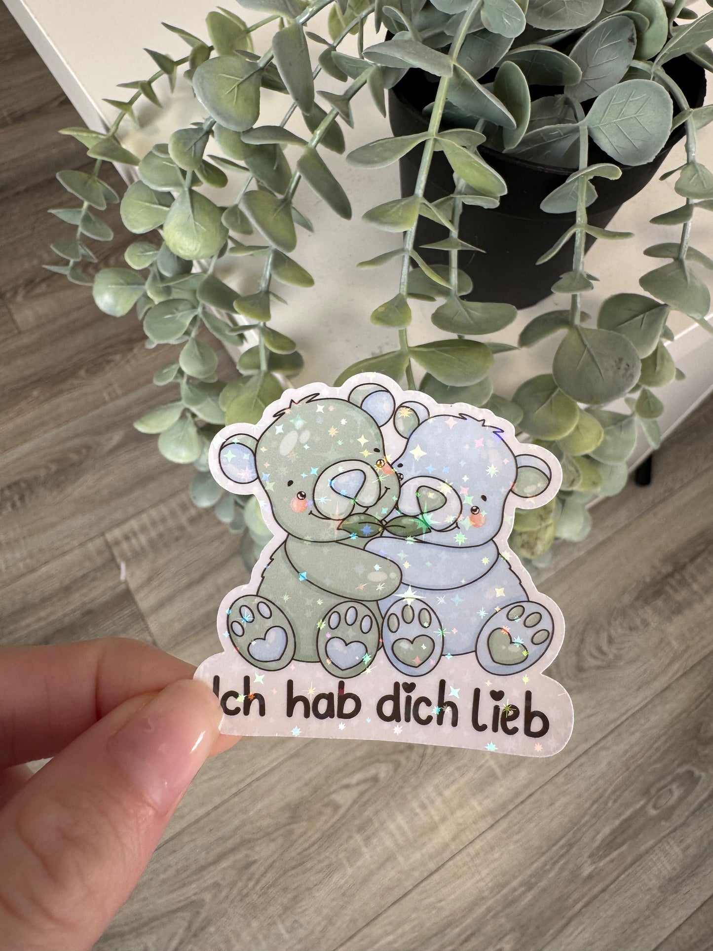 Sticker Bär ich habe dich lieb kawaii