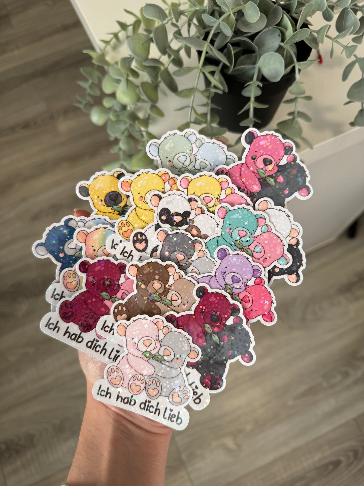Sticker Bär ich habe dich lieb kawaii