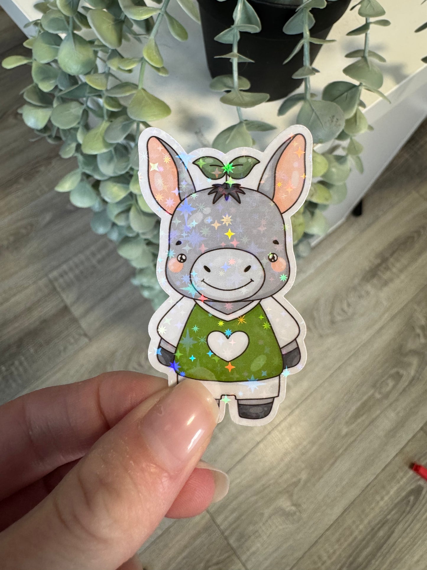 Sticker Esel im Trikot kawaii
