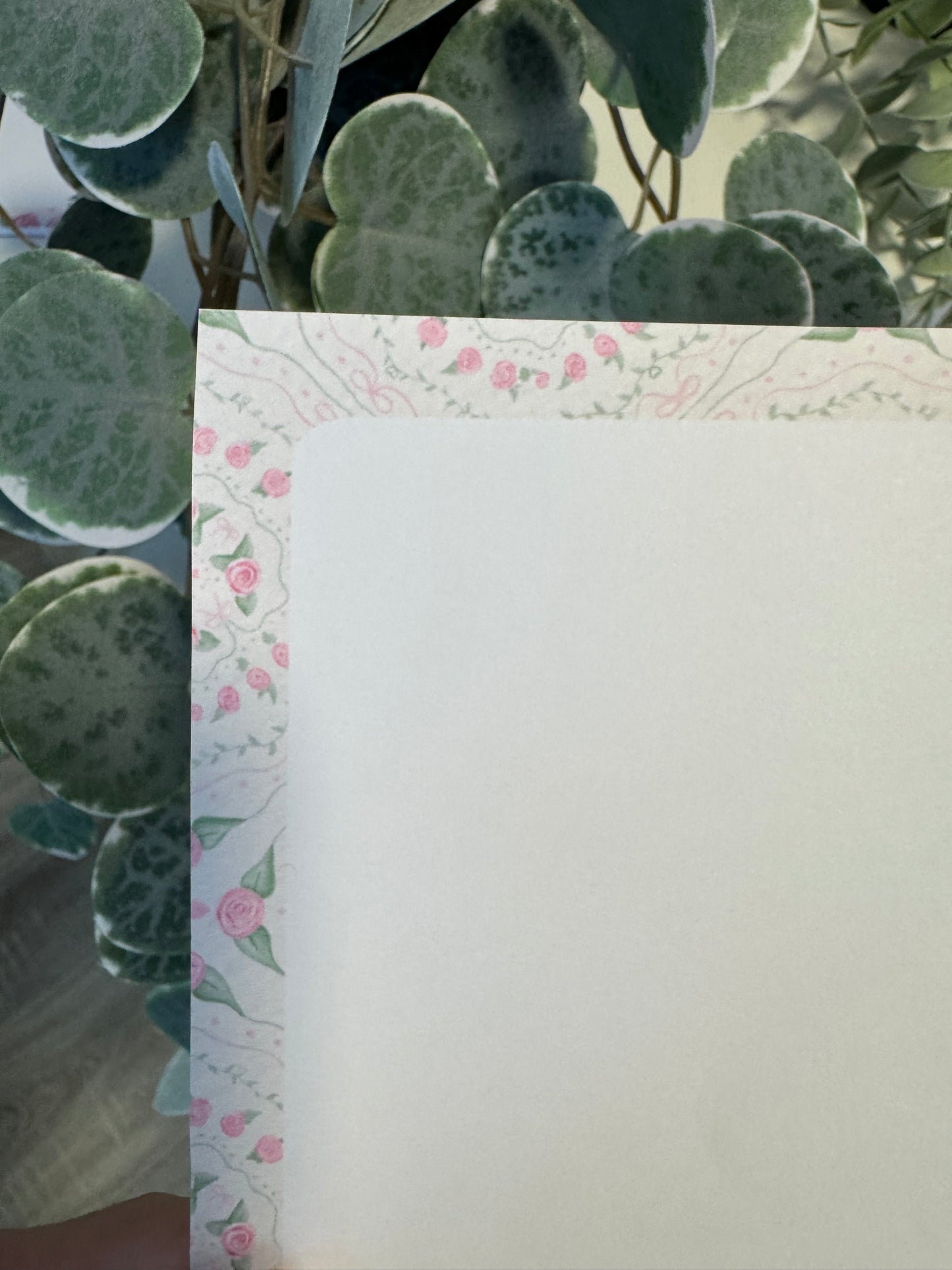 Notizblock vintage shabby chic Rosen