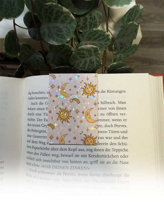 Lesezeichen Sterne beige