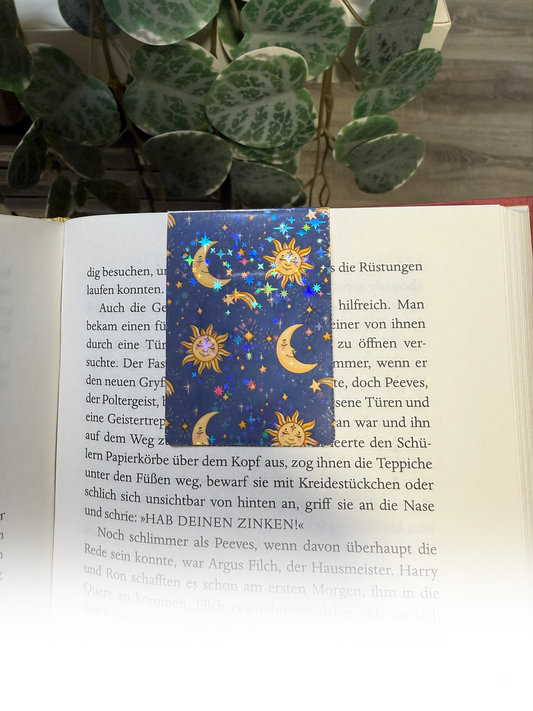 Lesezeichen Sterne dunkelblau