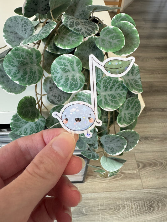 Sticker Note blau kawaii