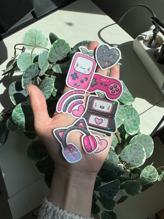 Sticker Gamer mehrfarbig kawaii