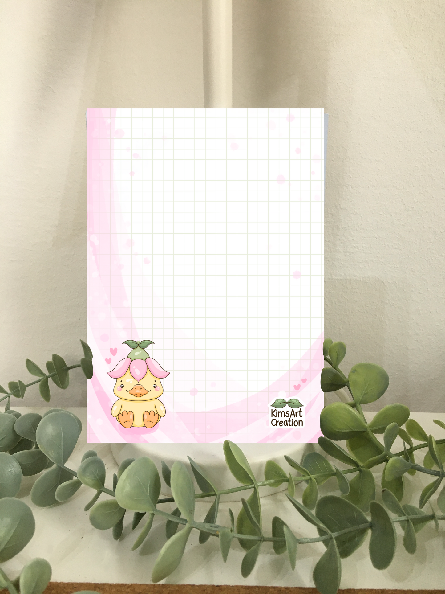 Notizblock Küken mit Blumenhut