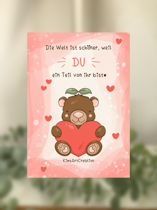 Karte Reminder Bär Herz