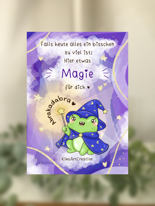 Karte Reminder Zauber Frosch