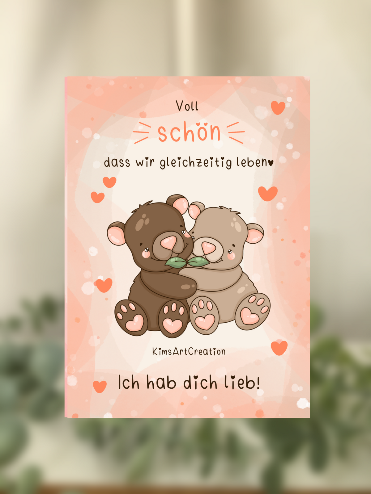 Karte Reminder Bärchen Umarmung