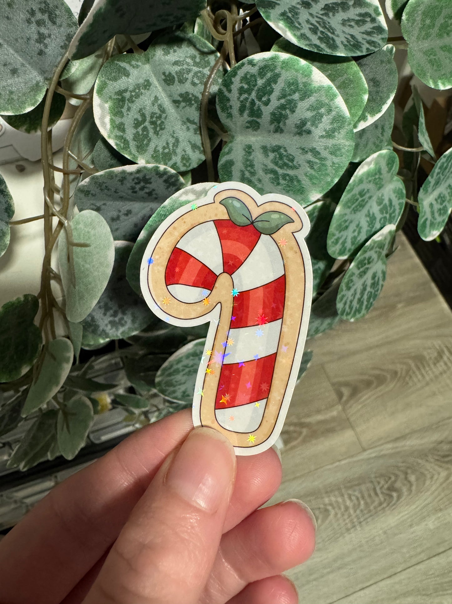 Sticker Weihnachten Keks Zuckerstange kawaii Lesezeichen