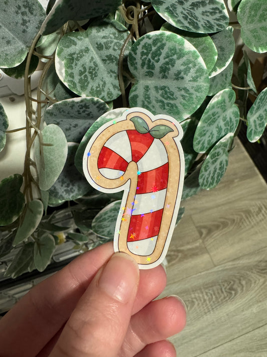 Sticker Weihnachten Keks Zuckerstange kawaii Lesezeichen