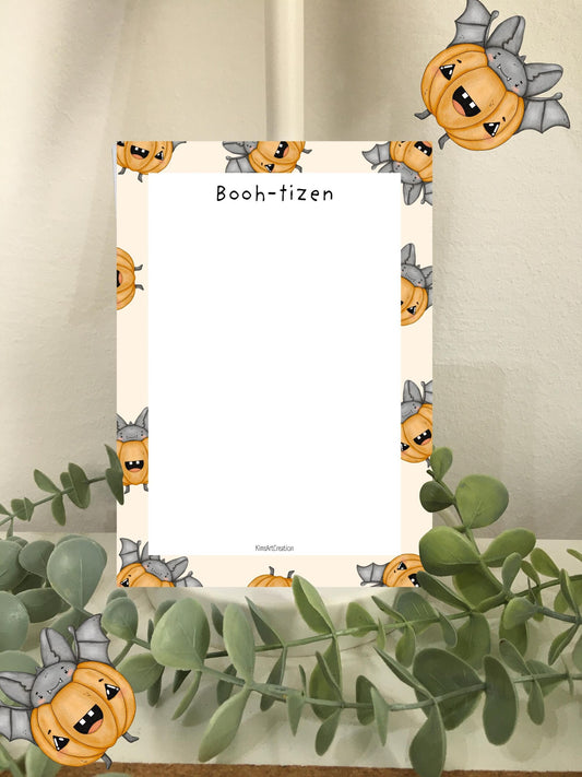 Notizblock Halloween Booh-tizen