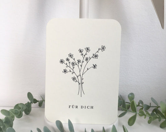 Karte Muttertag minimalistisch Danke Karte für dich Geschenk beste Mama Geschenkidee