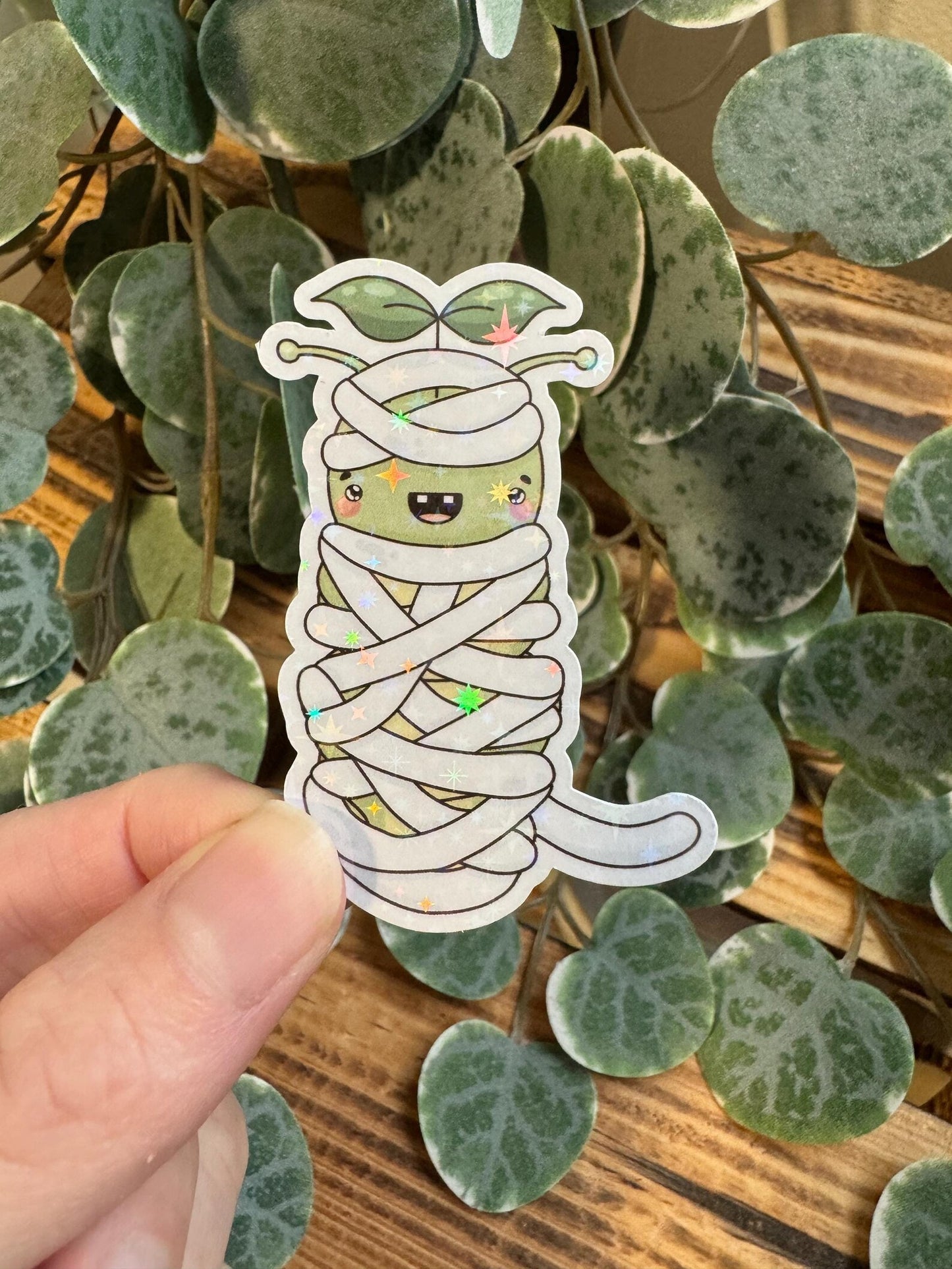 Sticker Mumie Raupe kawaii