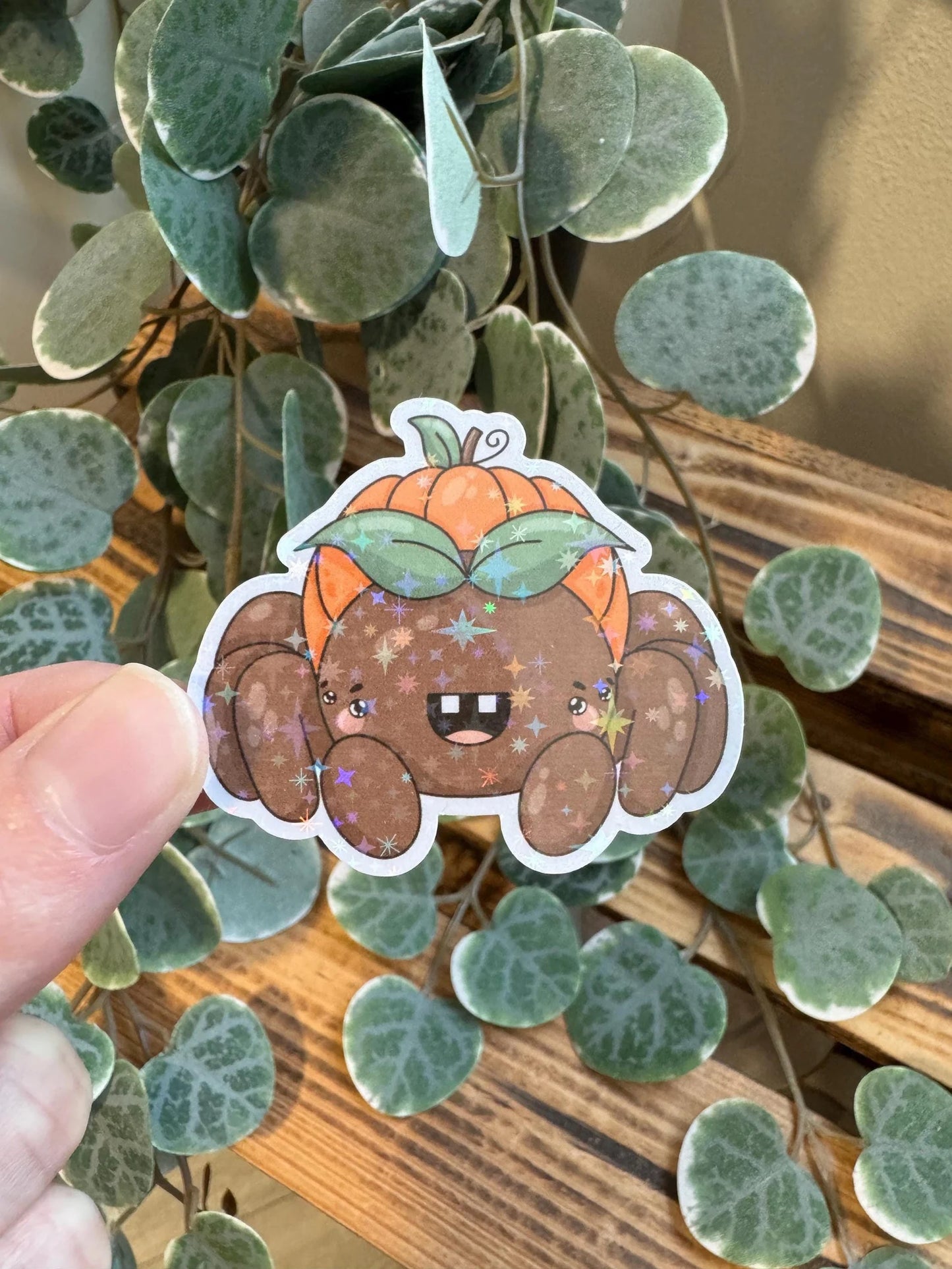 Sticker Kürbis Spinne Halloween kawaii
