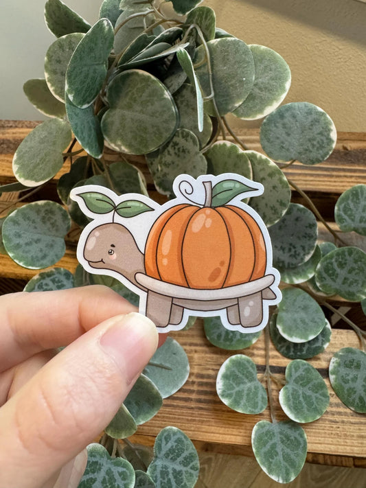 Sticker Schildkröte Kürbis Halloween kawaii